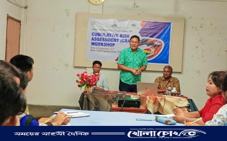 চন্দ্রঘোনা খ্রিষ্টীয়ান হাসপাতালে দুর্যোগ মোকাবিলায় সমষ্টিগত ঝুঁকি মূল্যায়ন কর্মশালা অনুষ্ঠিত