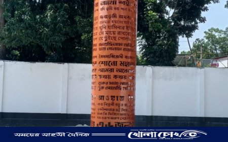 ফরিদপুরে জুলাই গণঅভ্যুত্থানের শহীদদের স্মরণে তোরণ নির্মাণ