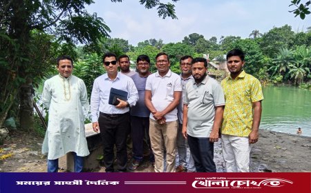 নির্বিঘ্ন প্রতিমা বিসর্জনের লক্ষ্যে আলফাডাঙ্গা পৌর শ্মশান ঘাট পরিদর্শনে  ইউএনও