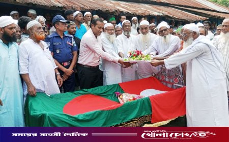 নওগাঁর আত্রাইয়ে বীর মুক্তিযোদ্ধা মফিজ উদ্দিনের রাষ্ট্রীয় মর্যাদায় দাফন সম্পন্ন