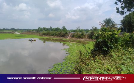 নবীনগরে রাতের অন্ধকারে ড্রেজার দিয়ে মাটি উত্তোলন