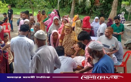 সদরপুরের বাকপুরায় ফ্রি মেডিকেল ক্যাম্পে সহস্রাধিক মানুষের ভিড়