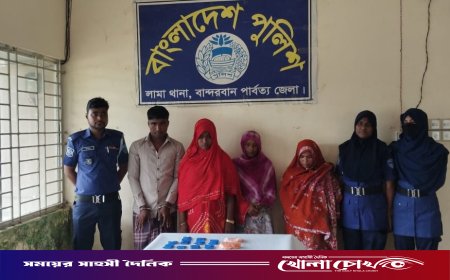 ৫ হাজার ইয়াবা ট্যাবলেটসহ ৩ নারীসহ ৪ রোহিঙ্গা আটক