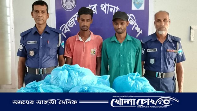 বিজয়নগরে ২৬ কেজি গাঁজাসহ দুই মাদক কারবারি গ্রেফতার
