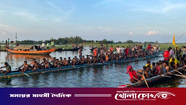 খোকসায় ঐতিহ্যবাহী নৌকাবাইচ প্রতিযোগিতার উদ্বোধন