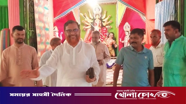 কাপ্তাইয়ে সম্প্রীতির বার্তা নিয়ে পূজা মণ্ডপে জামায়াত মনোনীত এমপি প্রার্থী