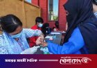 কাপ্তাইয়ে বিএসপিআই শিক্ষার্থীদের বিনামূল্যে রক্তের গ্রুপ নির্ণয়