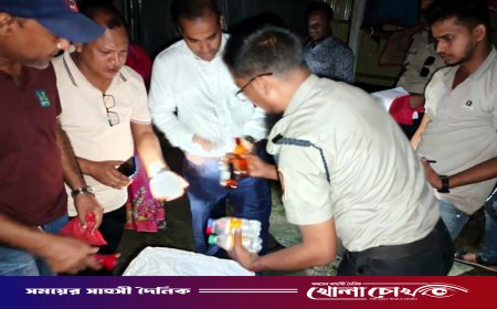 রাণীনগরে যৌথ অভিযানে ১৪০ বোতল চোলাই মদ উদ্ধার, পাঁচ কারবারী আটক