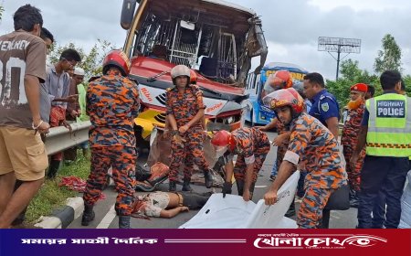 ঢাকা-মাওয়া এক্সপ্রেসওয়েতে দুই বাসের সংঘর্ষে হেলপার নিহত