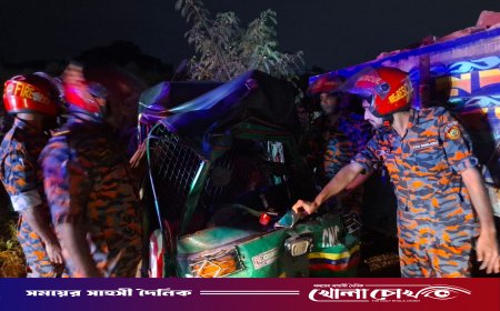 ঢাকা-মাওয়া এক্সপ্রেসওয়েতে দাঁড়িয়ে থাকা ট্রাককে সিএনজির ধাক্কা