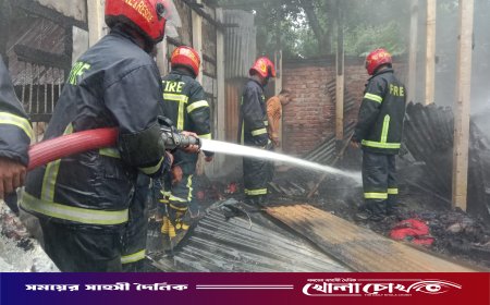 শ্রীনগরে অগ্নিকান্ডে পুরোহিতের বসতঘর পুড়ে ছাই