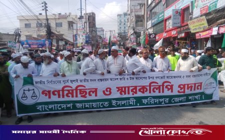 ফরিদপুরে জামায়াতে ইসলামীর গণমিছিল ও স্মারকলিপি প্রদান কর্মসূচি পালিত