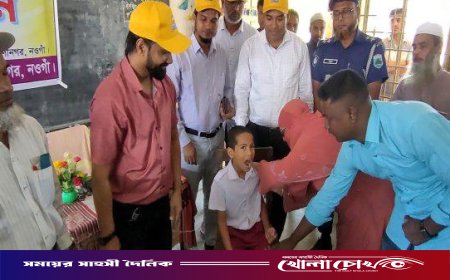 রাণীনগরে টাইফয়েড টিকাদান ক্যাম্পেইনের উদ্বোধন