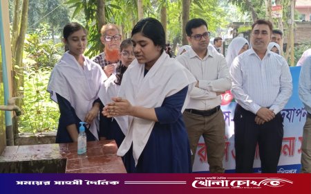 ফরিদপুরের মধুখালীতে বিশ্ব হাত ধোয়া দিবস উদযাপিত