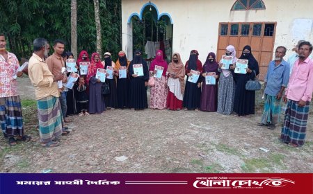 পিরোজপুরে তারেক রহমানের ৩১ দফার লিফলেট বিতরণ