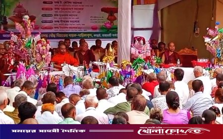কাপ্তাইয়ে জ্ঞানোদয় বৌদ্ধ বিহারে ৪৮তম কঠিন চীবর দানোৎসব ও সদ্ধর্ম সভা সম্পন্ন