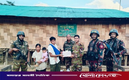 মাতৃহারা নবজাতকের পাশে সেনাবাহিনী: ভালোবাসার উষ্ণতায় বেড়ে উঠবে পাওছং ম্রো