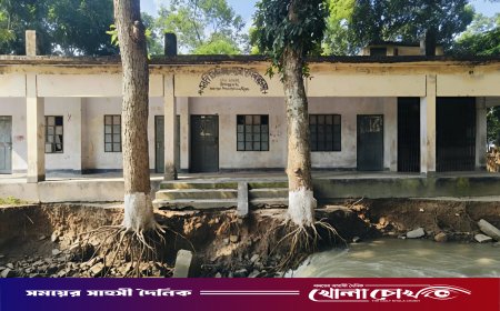 ভাঙনের হুমকিতে আলফাডাঙ্গার আল-হেরা দাখিল মাদ্রাসা, শিক্ষা ও আশার আলো বাঁচাতে এলাকাবাসীর আকুল আবেদন