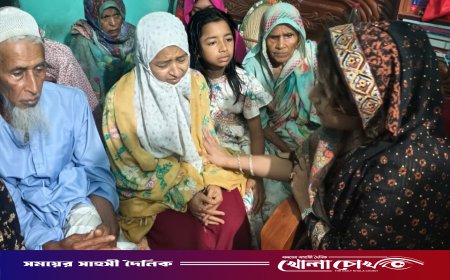 সালথায় সড়ক দুর্ঘটনায় নিহত শিক্ষকের পরিবারকে সান্ত্বনা দিতে ছুটে গেলেন শামা ওবায়েদ