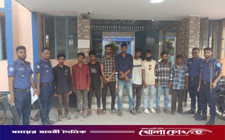 ফরিদপুরে পুলিশের বিশেষ অভিযানে ৮ ছিনতাইকারী গ্রেপ্তার