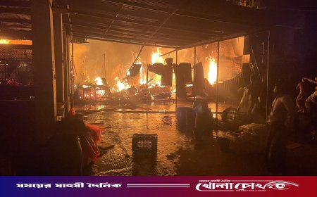 বান্দরবানের থানচি বলিবাজারে আগুনে পুড়ল ১৩টি দোকান