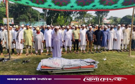 ফরিদপুরে আইনজীবী মোসাদ্দেক আহমেদ বশিরের দাফন সম্পন্ন