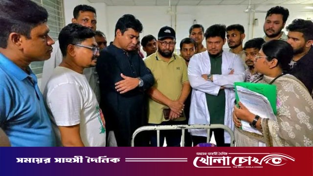 সুবর্ণচরের ক্যান্সার আক্রান্ত জান্নাতের পাশে নাছির উদ্দীন নাছির