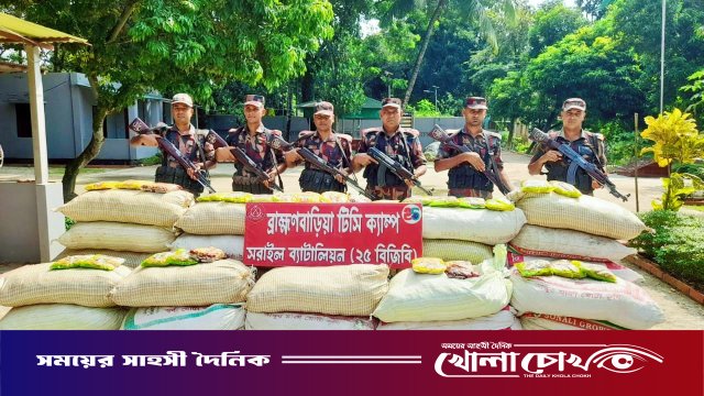 বিজয়নগরে বিজিবির বিশেষ অভিযানে বিপুল পরিমাণ চোরাচালানী পণ্য ও মাদকদ্রব্য আটক