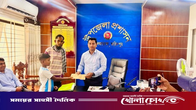 ছেলের চিকিৎসায় দিশেহারা বাবার চোখের পানি মুছিয়ে মানবতার গল্প লিখলেন আলফাডাঙ্গার ইউএনও