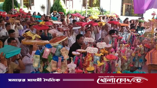 কাপ্তাইয়ে দুই বৌদ্ধ বিহারে শুভ কঠিন চীবর দান সম্পন্ন