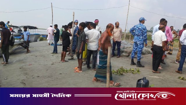 পদ্মানদীতে অভিযানে ১ কোটি ৫ লক্ষ মিটার অবৈধ কারেন্ট জাল জব্দ, ১১ জেলেকে কারাদন্ড