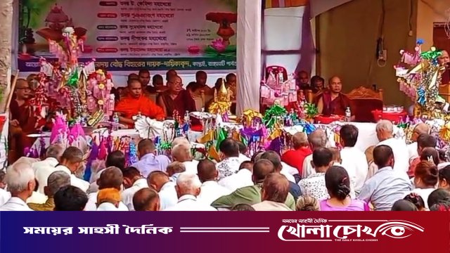 কাপ্তাইয়ে জ্ঞানোদয় বৌদ্ধ বিহারে ৪৮তম কঠিন চীবর দানোৎসব ও সদ্ধর্ম সভা সম্পন্ন