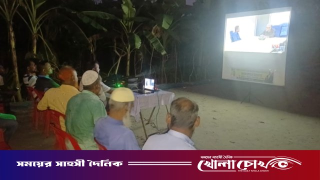 পিরোজপুরে তারেক রহমানের বিবিসি সাক্ষাৎকারের উন্মুক্ত গণ প্রদর্শনী