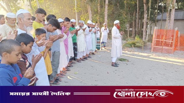 সালথায় সমাবেদনা জানাতে সড়ক দুর্ঘটনায় নিহত শিক্ষকের বাড়িতে জামায়াত নেতারা