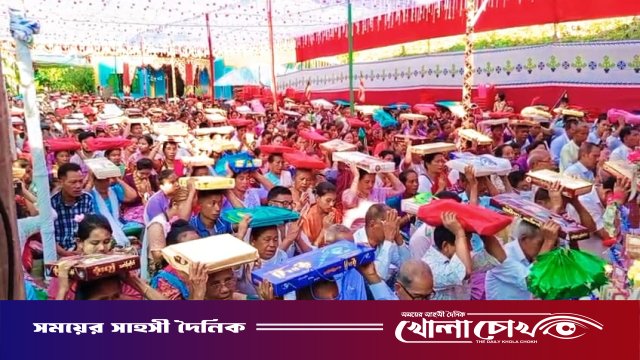কাপ্তাইয়ে ওয়াগ্গা দোলইন্যা পাড়া রত্নমুনি বৌদ্ধ বিহারে কঠিন চীবর দান উৎসব সম্পন্ন