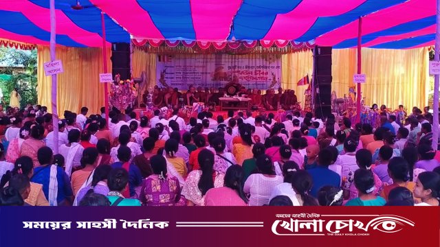 রাঙামাটিতে নুনছড়ি পাড়া ওয়্যালুওয়াইন বৌদ্ধ বিহারে দ্বিতীয় কঠিন চীবর দান সম্পন্ন