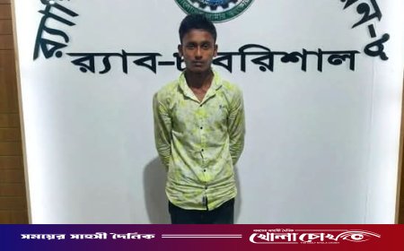 মঠবাড়িয়ায় অটো রিকশাচালক হৃদয় হ"ত্যা মামলার আসামি র‌্যাবের অভিযানে গ্রেফতার