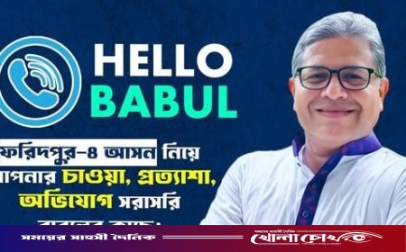 ফরিদপুর-৪: ভোটারদের সরাসরি মতামত জানাতে ‘Hello Babul’ কার্যক্রম শুরু