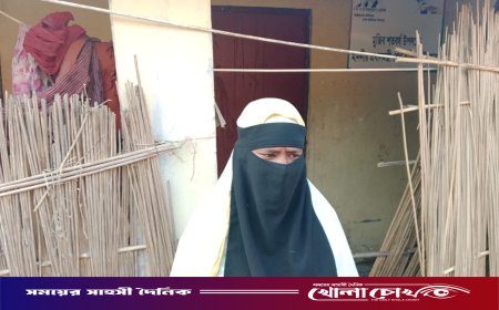 আলফাডাঙ্গায় অসহায় জীবনে দিন কাটাচ্ছেন বিদবা নারী মর্জিনা বেগম