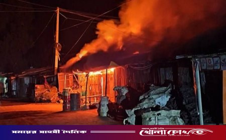 আত্রাইয়ে ভয়াবহ অগ্নিকাণ্ডে তিন দোকান পুড়ে ছাই