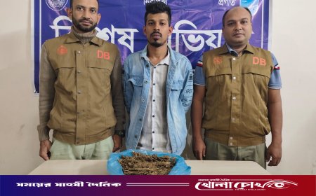আশুলিয়ায় ৪০০ গ্রাম গাঁজাসহ মাদক ব্যবসায়ী গ্রেপ্তার