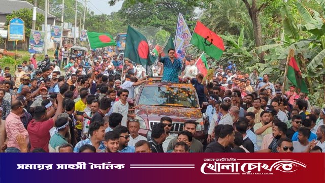 মাগুরা-১আসনে বিএনপির সংসদ সদস্য প্রার্থী মনোয়ার হোসেন খানকে সংবর্ধনা প্রদান