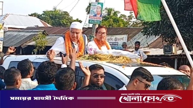 খোকসা-কুমারখালী-৪ আসনে বিএনপির প্রার্থী সৈয়দ মেহেদী আহমেদ রুমিকে বর্ণাঢ্য সংবর্ধনা