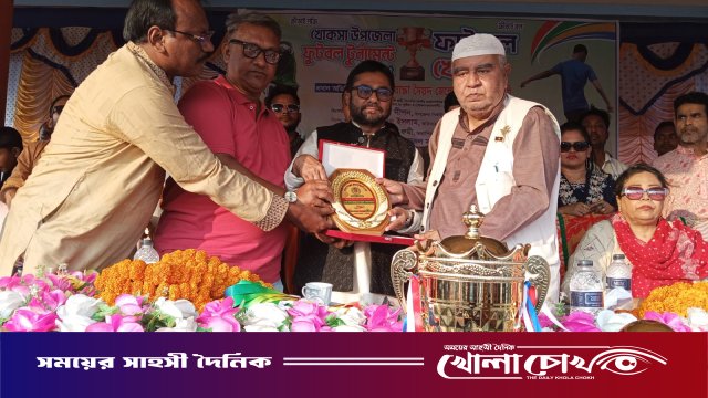 খোকসা ফুটবল টুর্নামেন্টের ফাইনাল খেলায় ট্রাইবেকারে ৪-৩ গোলে কুমারখালী বিজয়ী