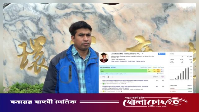 গুগল স্কলারে ২০ হাজার সাইটেশন অতিক্রম করলেন বেরোবির ড. তৌফিকুল ইসলাম