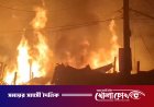 সিরাজদিখান বাজারে ভয়াবহ অগ্নিকাণ্ডে পুড়ে গেছ ৮টি দোকান