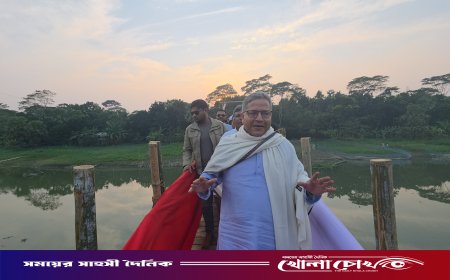 ভাঙ্গায় কুমার নদের উপর শহিদুল ইসলাম বাবুলের উদ্যোগে দৃষ্টিনন্দন কাঠের সাঁকোর উদ্বোধন