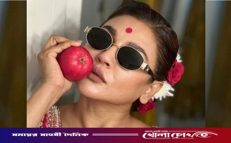 আপেল হাতে আবেদনময়ী লুকে কী ইঙ্গিত দিলেন জয়া আহসান