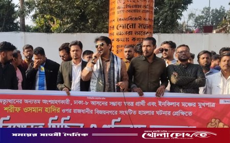 ফরিদপুরে এনসিপির বিক্ষোভ মিছিল ও পথসভা, সন্ত্রাসী হামলার প্রতিবাদে কঠোর শাস্তির দাবি