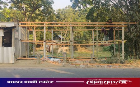 নগরকান্দায় সরকারি জমি দখলের অভিযোগ, দোকানঘর নির্মাণে প্রভাবশালীর নাম